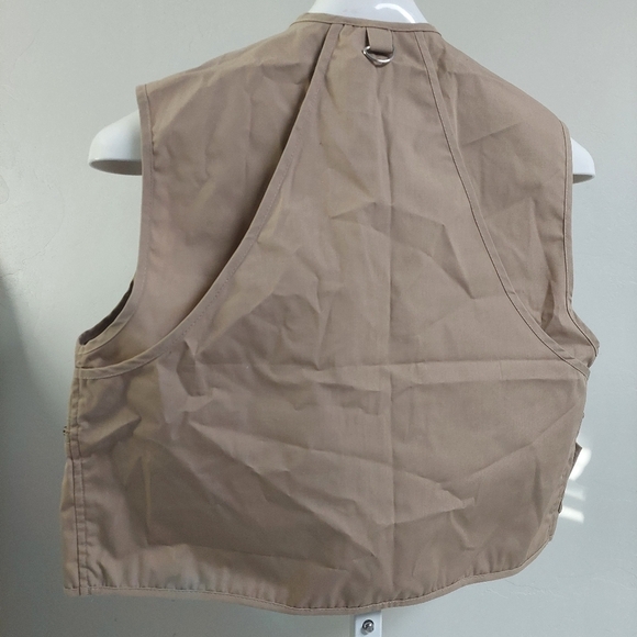 River Run Vintage Tan Fishing Vest Outdoor Gear Men Size Small Waterproof Zip‎ - Picture 2 of 13